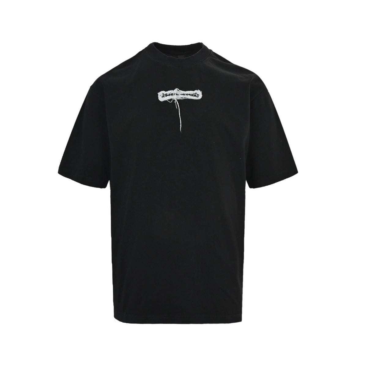 Chrome Hearts/Chrome Heart 26ss frayed washed patch embroidered short sleeves
