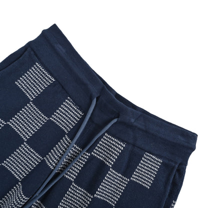 Louis Vuitton 26ss checkerboard jacquard knitted shorts