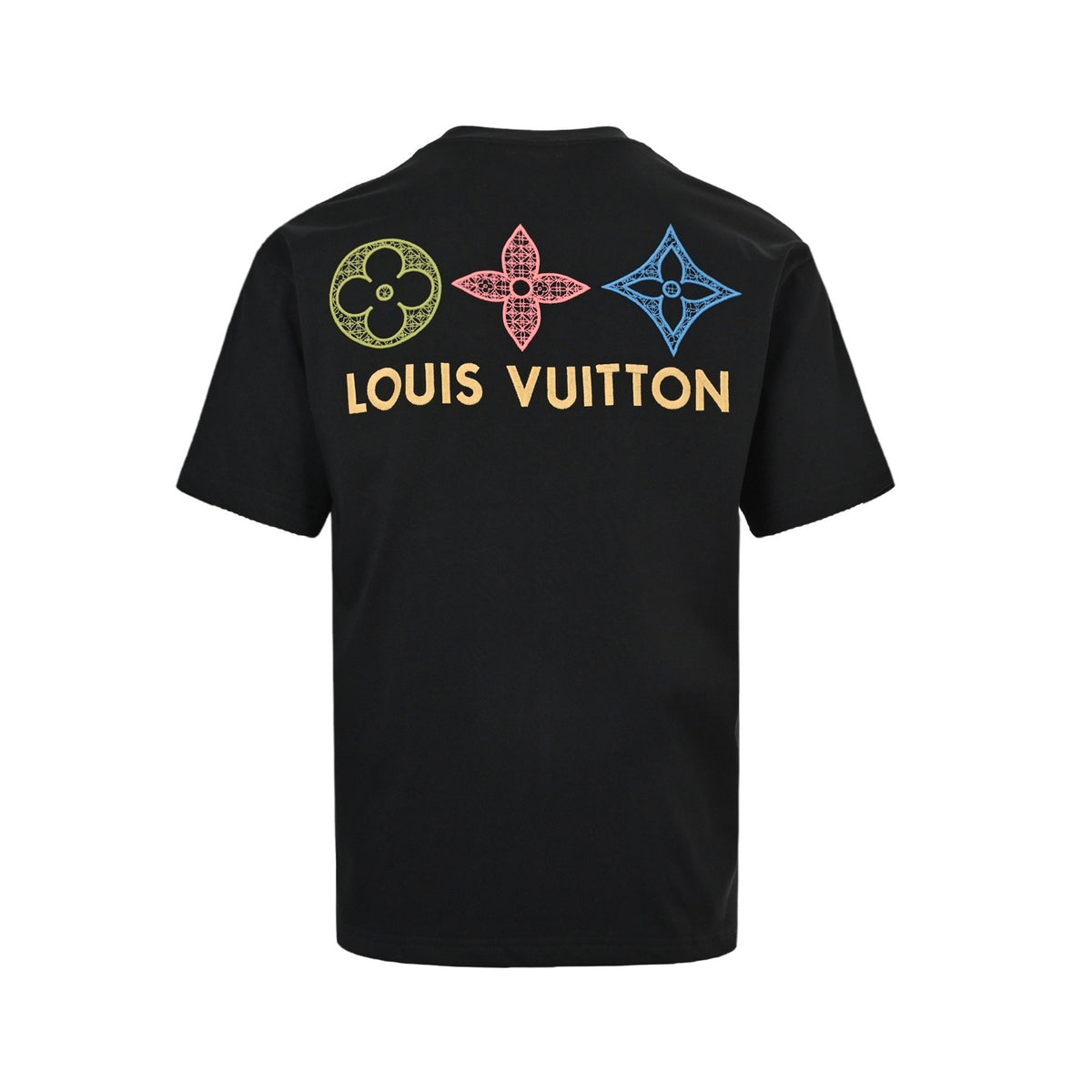 Louis Vuitton 26ss three-color old flower embroidered short sleeves