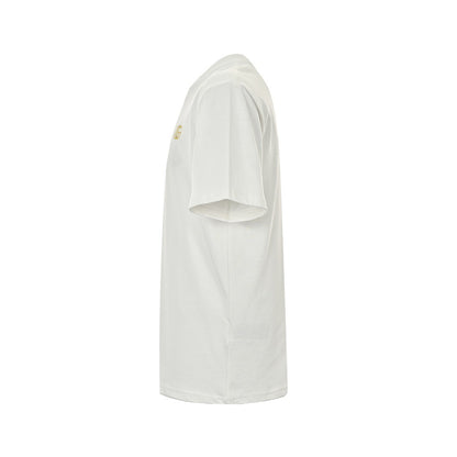 Gucci 22ss double G gold label embroidered short sleeves