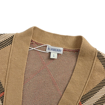 Burberry 24Fw twill knitted cardigan sweater