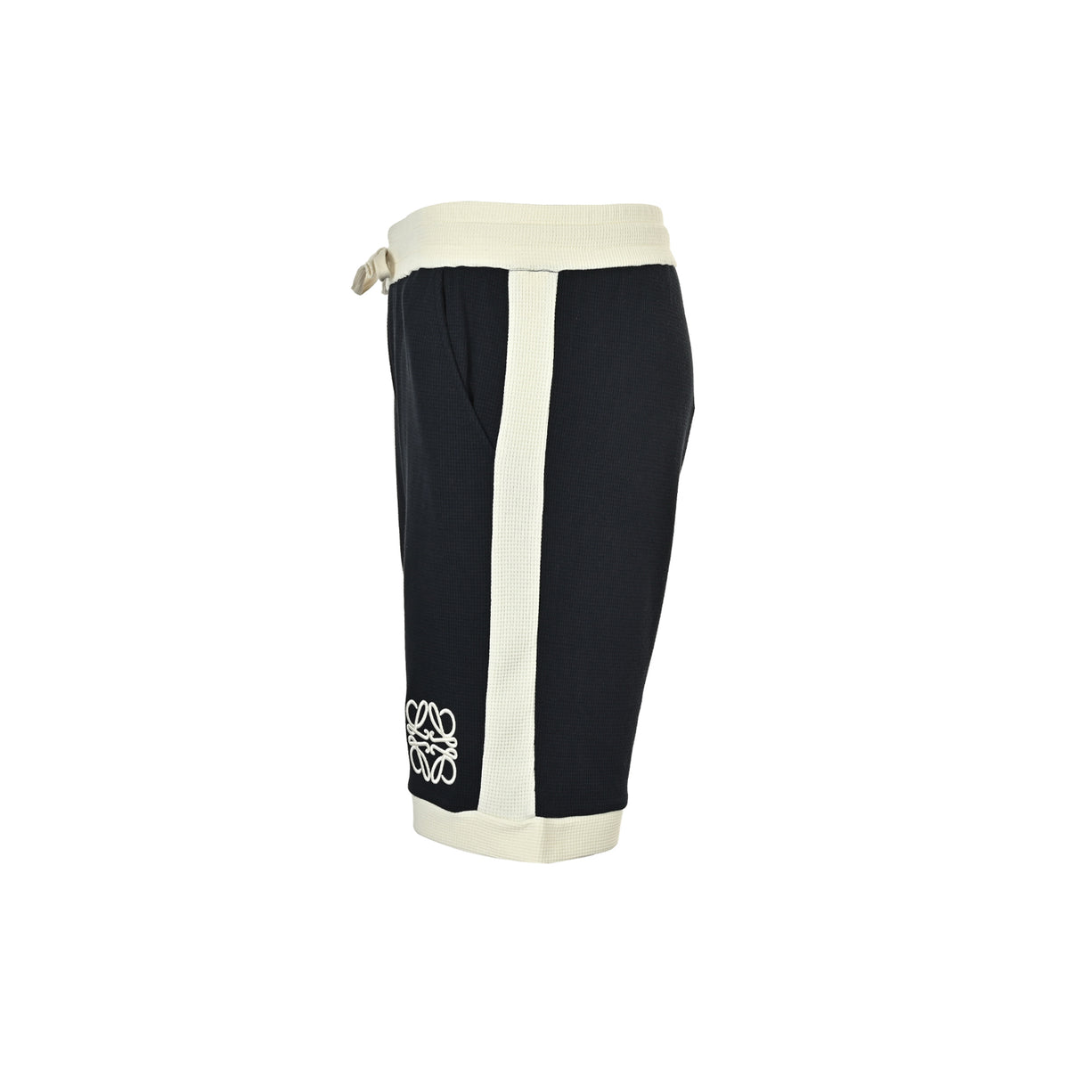 Loewe/Luoyiwei contrast waffle embroidered logo shorts