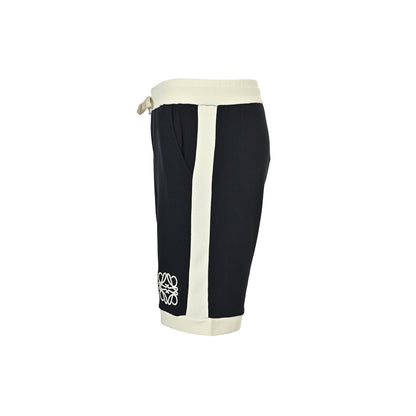 Loewe/Luoyiwei contrast waffle embroidered logo shorts