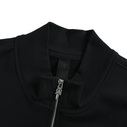 Chrome Hearts/Chrome Heart Cross Half-Zip Leather Stand Collar Sweatshirt
