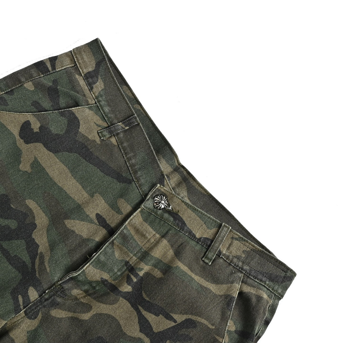 Chrome Hearts/Cro Heart city limited camouflage denim shorts