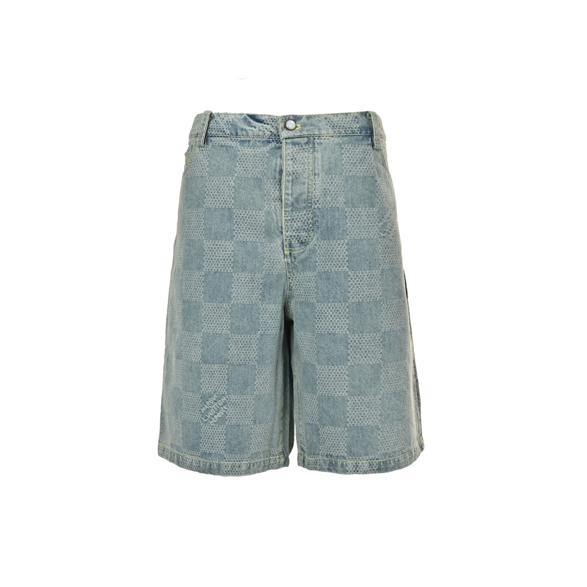 Louis Vuitton 25ss checkerboard denim shorts