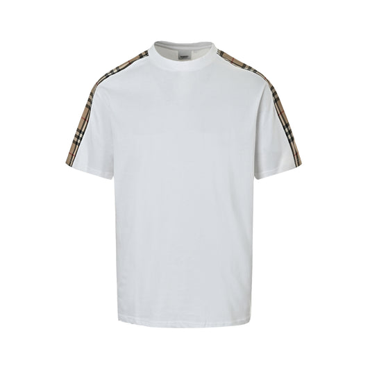 Burberry shoulder plaid web short sleeves