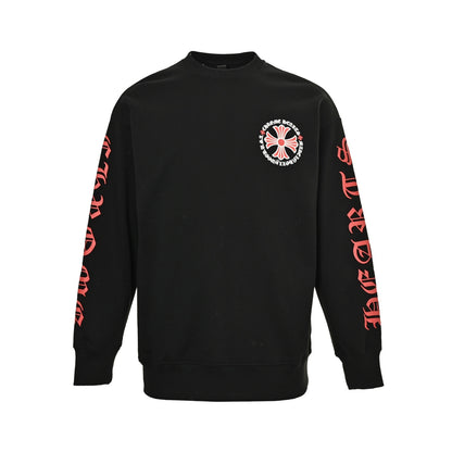 Chrome Hearts/Chrome Heart 25Fw front and back cross Sanskrit logo printed sweatshirt
