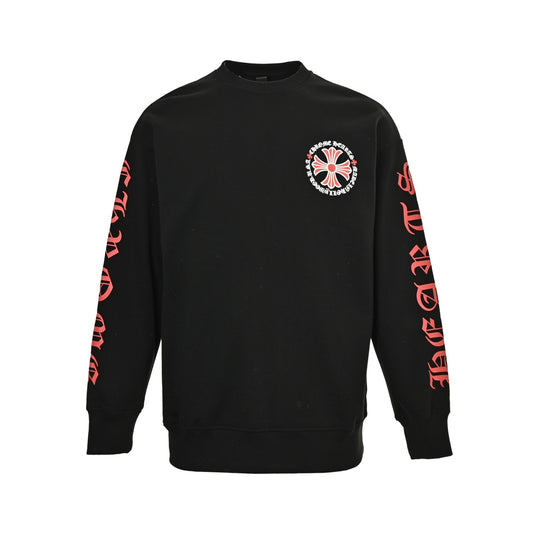 Chrome Hearts/Chrome Heart 25Fw front and back cross Sanskrit logo printed sweatshirt