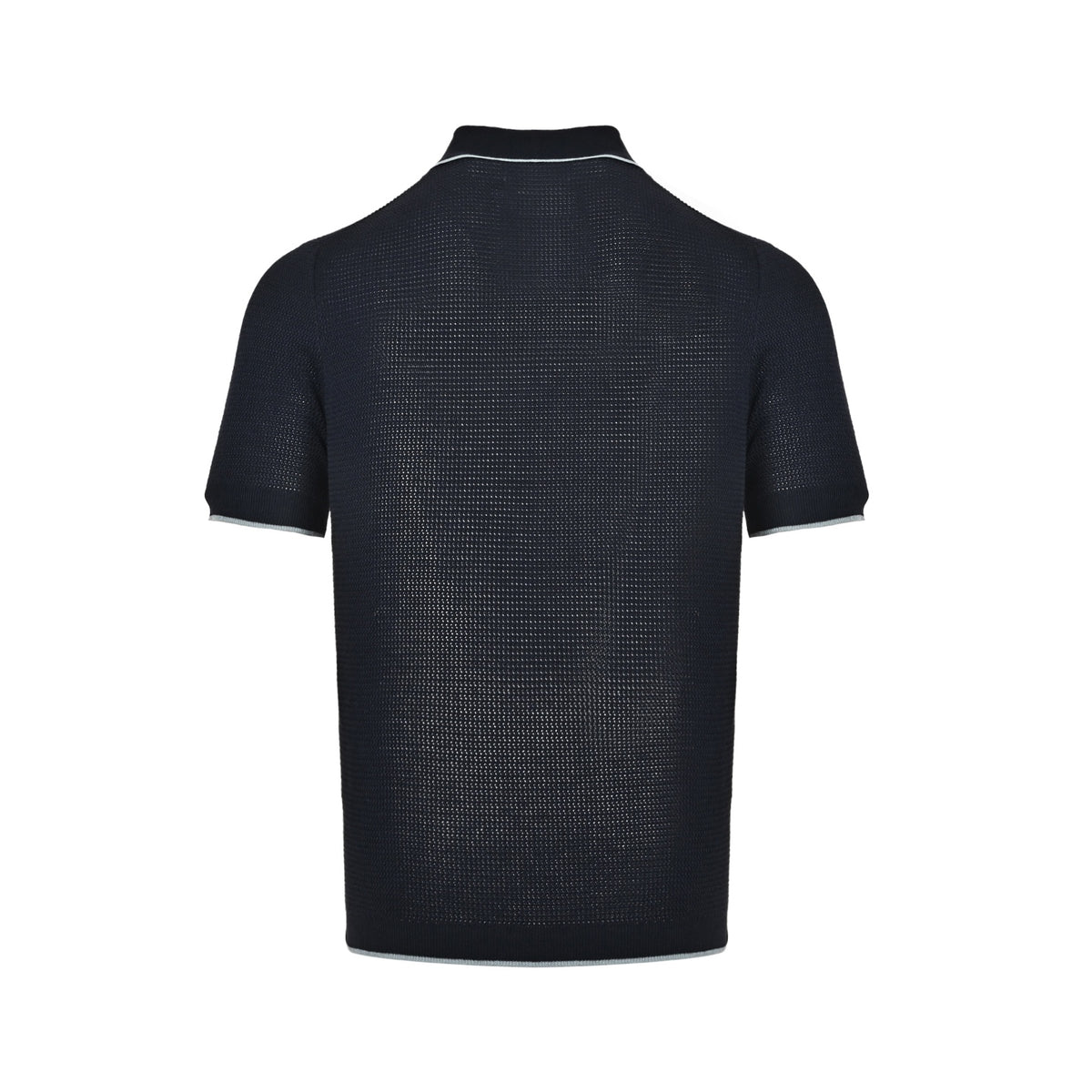 Prada logo mesh knitted Polo short sleeves