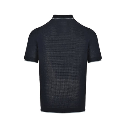 Prada logo mesh knitted Polo short sleeves
