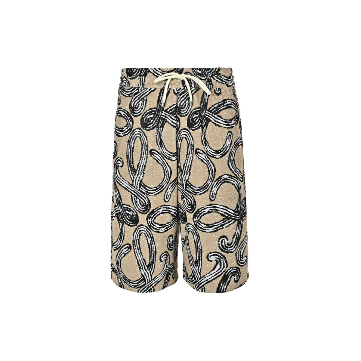 Loewe/Luoyiwei terry jacquard drawstring shorts
