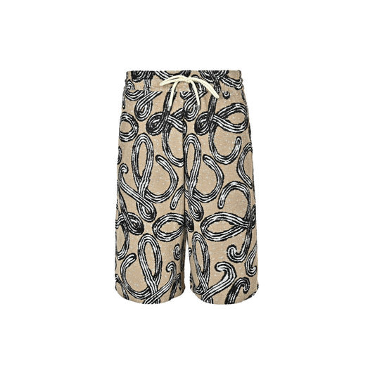 Loewe/Luoyiwei terry jacquard drawstring shorts