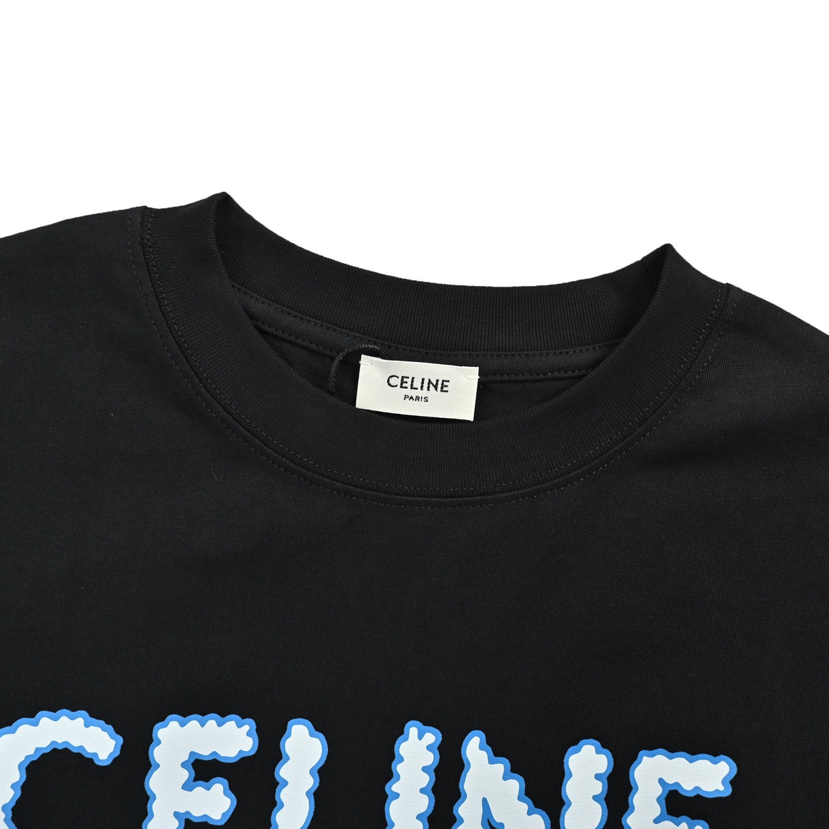 CELINE 26ss hand-painted comic print short sleeves