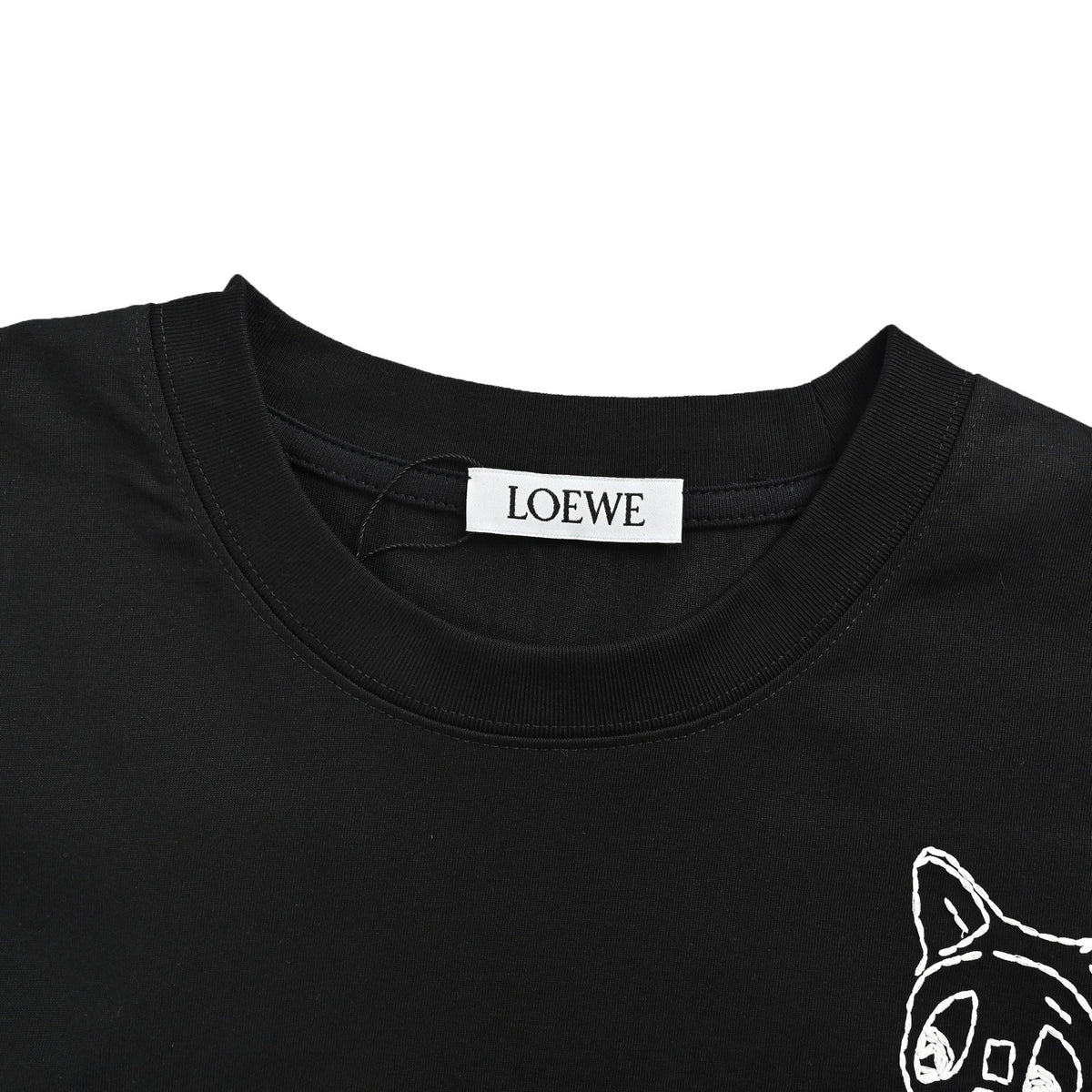 Loewe & Louis Wain ceramic vase cat line round neck short sleeves
