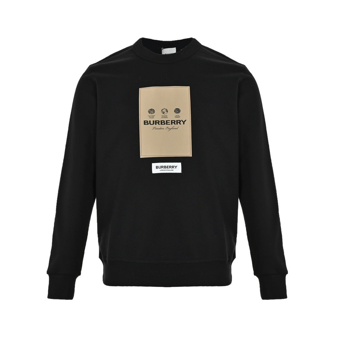 Burberry 22Fw patch label crew neck sweatshirt
