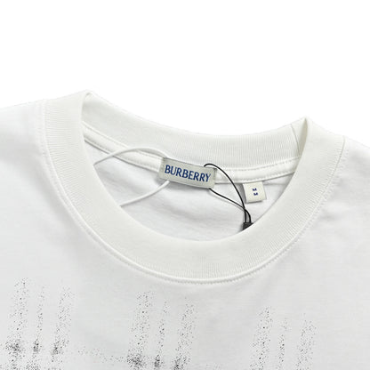 Burberry 26ss gradient fuzzy plaid printed short sleeves