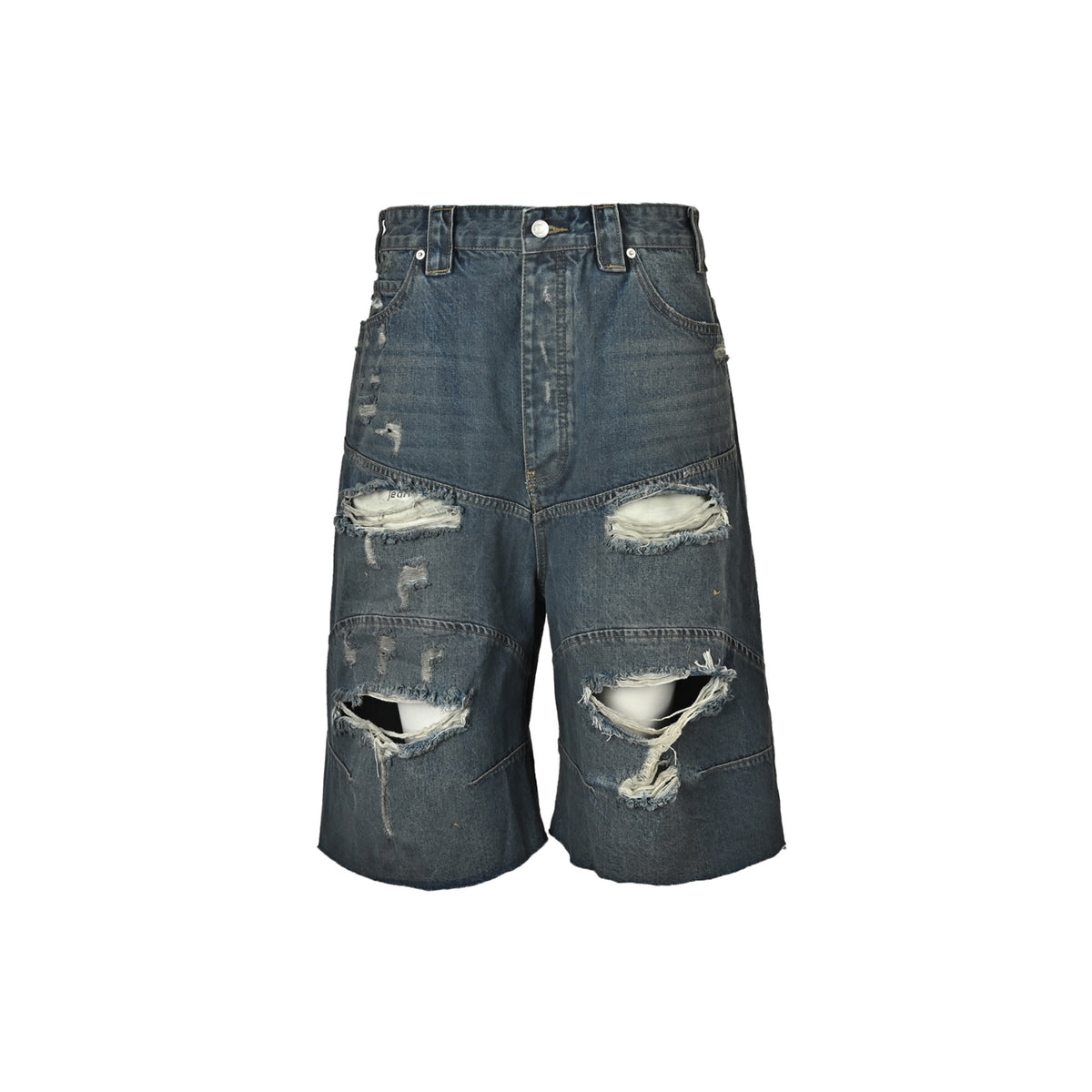 Balenciaga distressed denim shorts