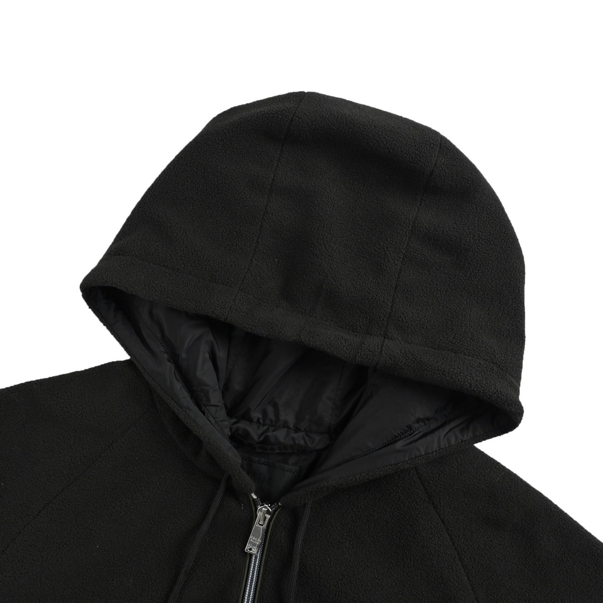 Prada 25Fw label polar fleece hooded jacket