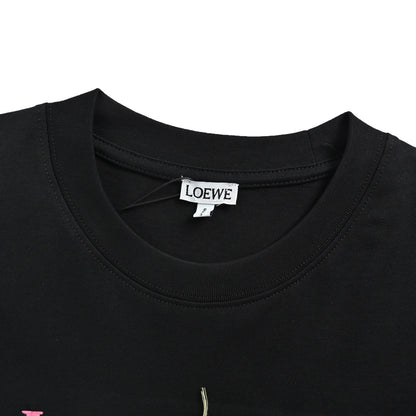 Loewe/Luo Yiwei tassel logo embroidered short sleeves