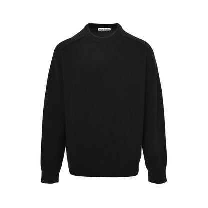ACNE STUDIOS back letter print crew neck sweater