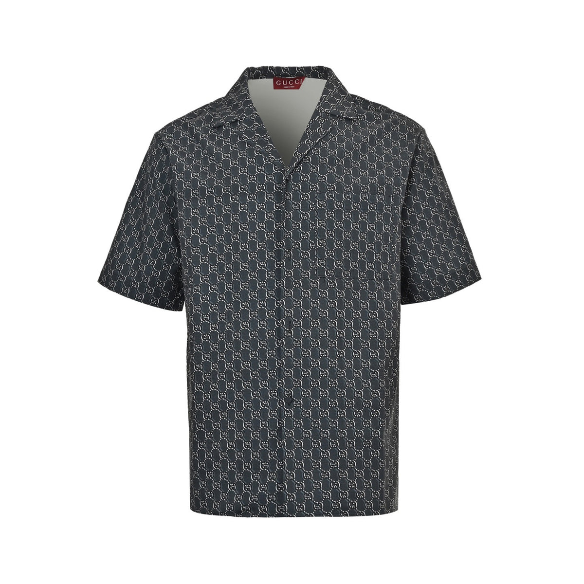 Gucci 25ss all-over printed presbyopic short-sleeved shirt
