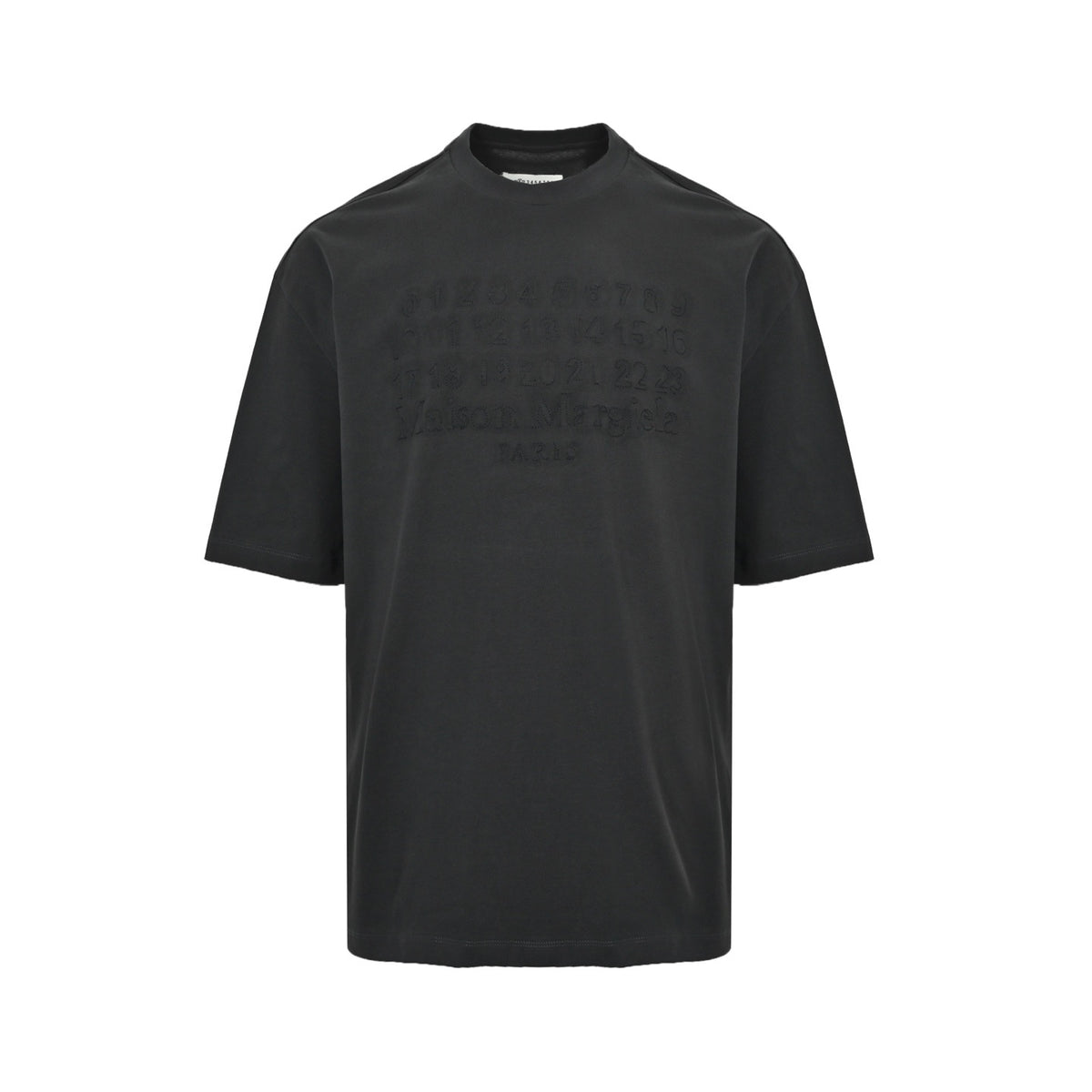 Maison Margiela unfinished embroidered printed short sleeves