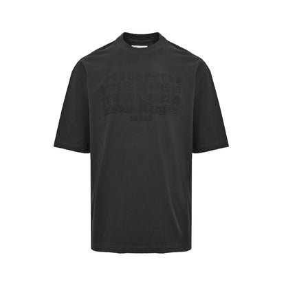 Maison Margiela unfinished embroidered printed short sleeves
