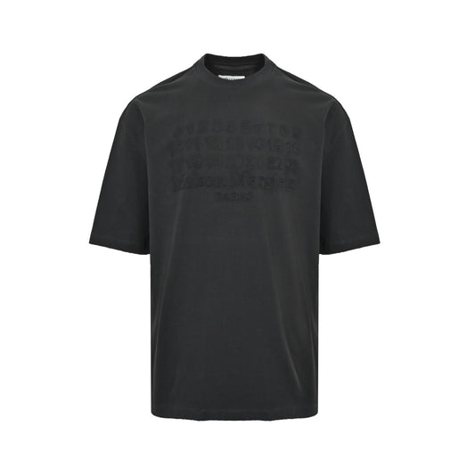 Maison Margiela unfinished embroidered printed short sleeves