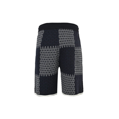 Louis Vuitton 26ss checkerboard jacquard knitted shorts
