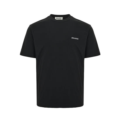 Miu Miu 26ss letter logo embroidered short sleeves