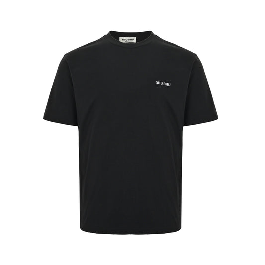 Miu Miu 26ss letter logo embroidered short sleeves