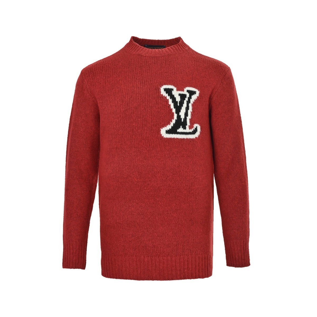 Louis Vuitton 25Fw front and back jacquard large logo crew neck sweater