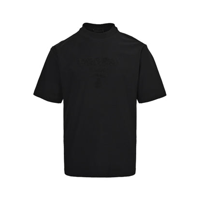 Prada 25ss dark pattern terry embroidered logo short sleeves