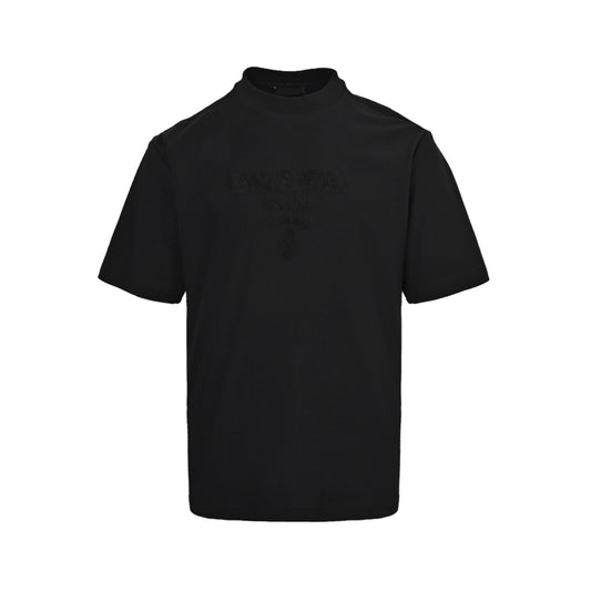 Prada 25ss dark pattern terry embroidered logo short sleeves