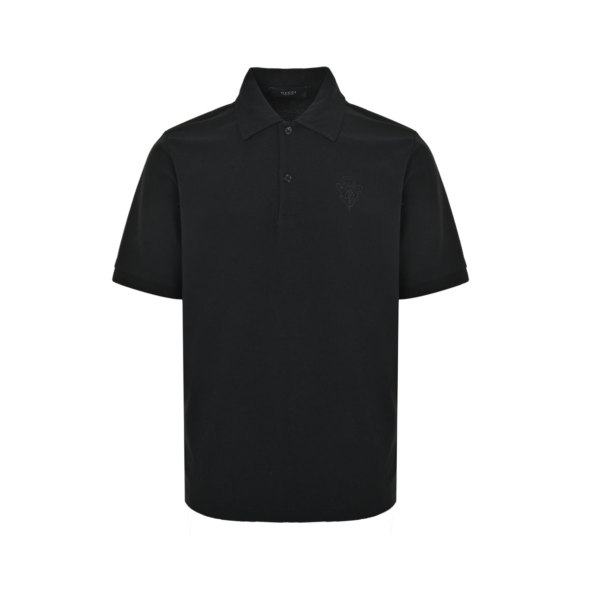 Gucci 26ss classic shield knight embroidered Polo short sleeves