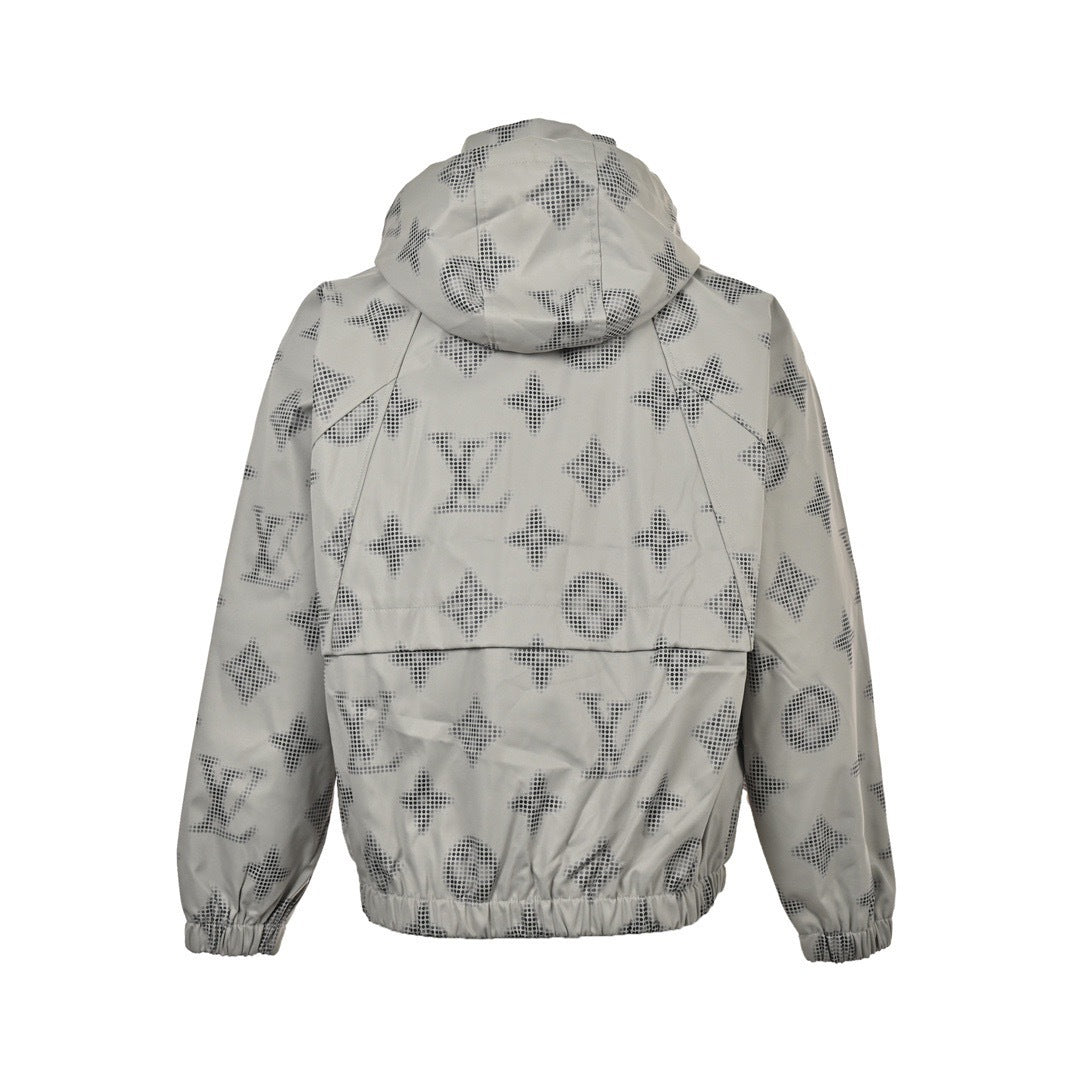 Louis Vuitton 24Fw Presbyopia all-over printed windbreaker zipper jacket