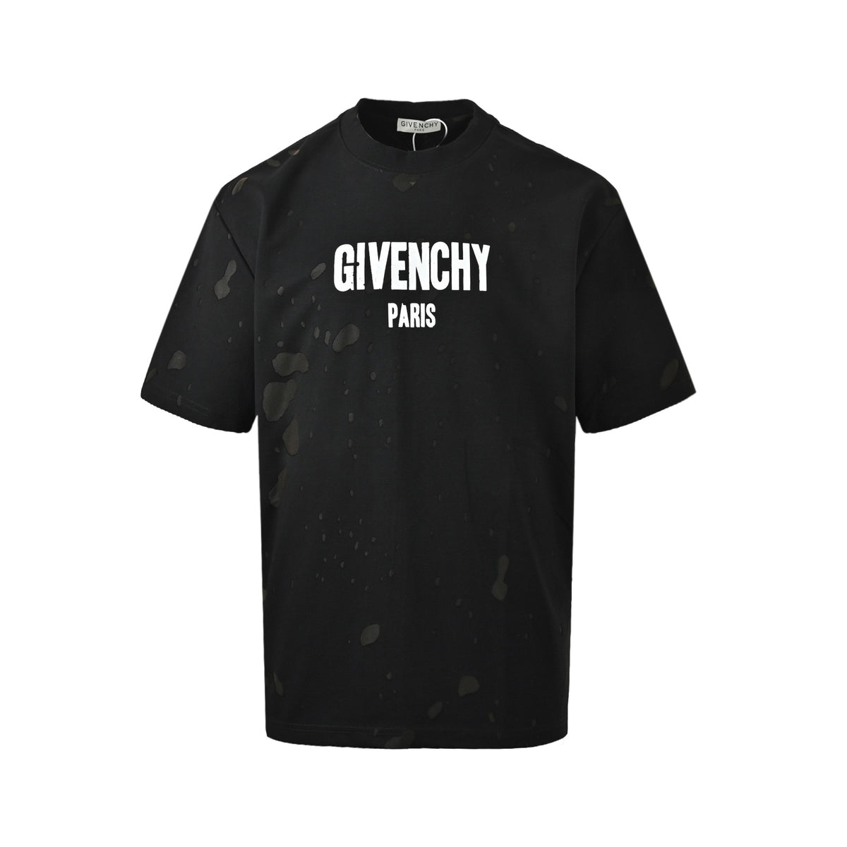 GIVENCHY large hole letter print short sleeves