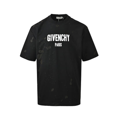 GIVENCHY large hole letter print short sleeves