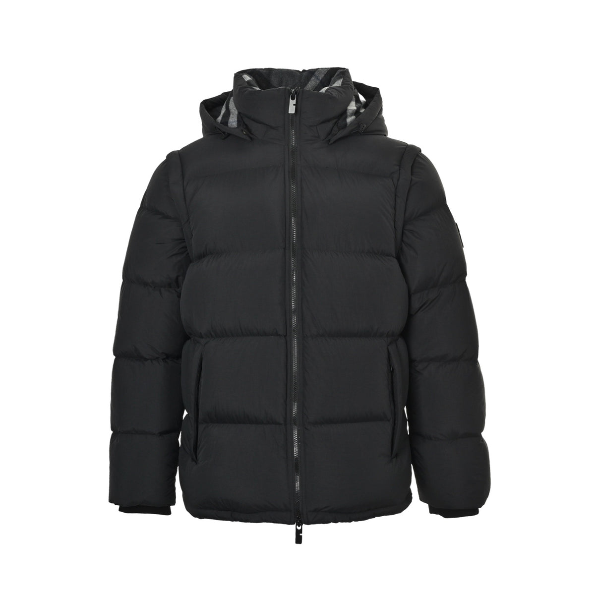 Burberry 25Fw arm shield detachable hooded down jacket