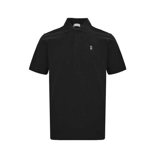 Burberry 25ss shield logo embroidered Polo short sleeves