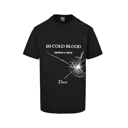 Dior 26ss letter logo embroidered short sleeves