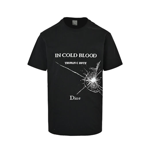 Dior 26ss letter logo embroidered short sleeves