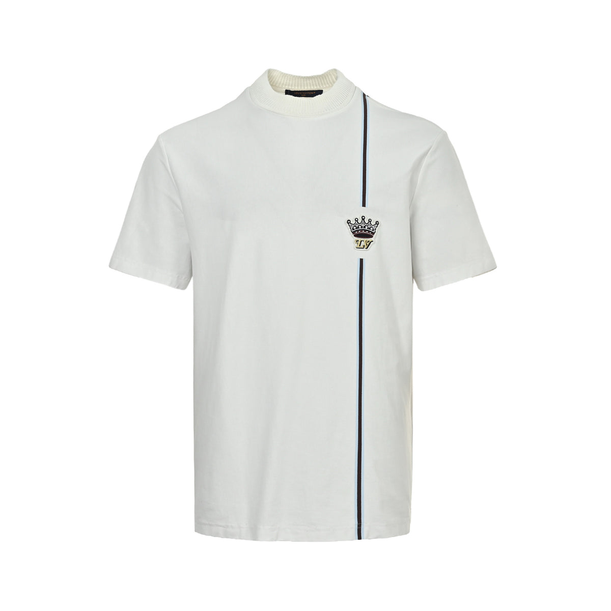 Louis Vuitton crown blue striped short sleeves