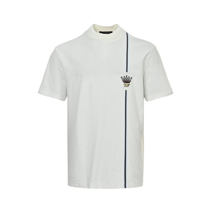 Louis Vuitton crown blue striped short sleeves