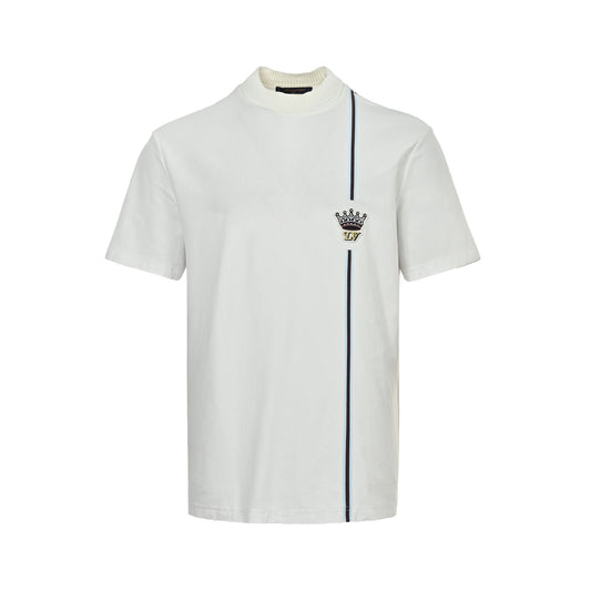 Louis Vuitton crown blue striped short sleeves