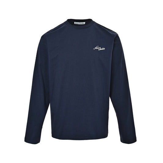 Acne Studios logo embroidered long-sleeved T-shirt
