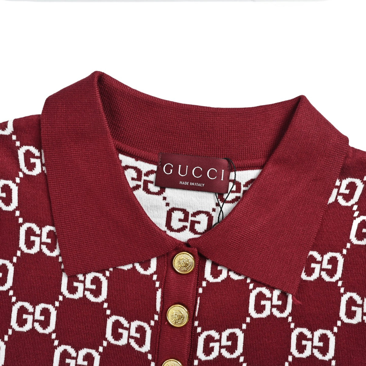 Gucci all-over jacquard knitted POLO short sleeves