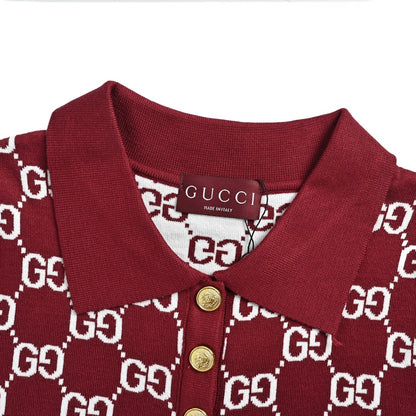 Gucci all-over jacquard knitted POLO short sleeves