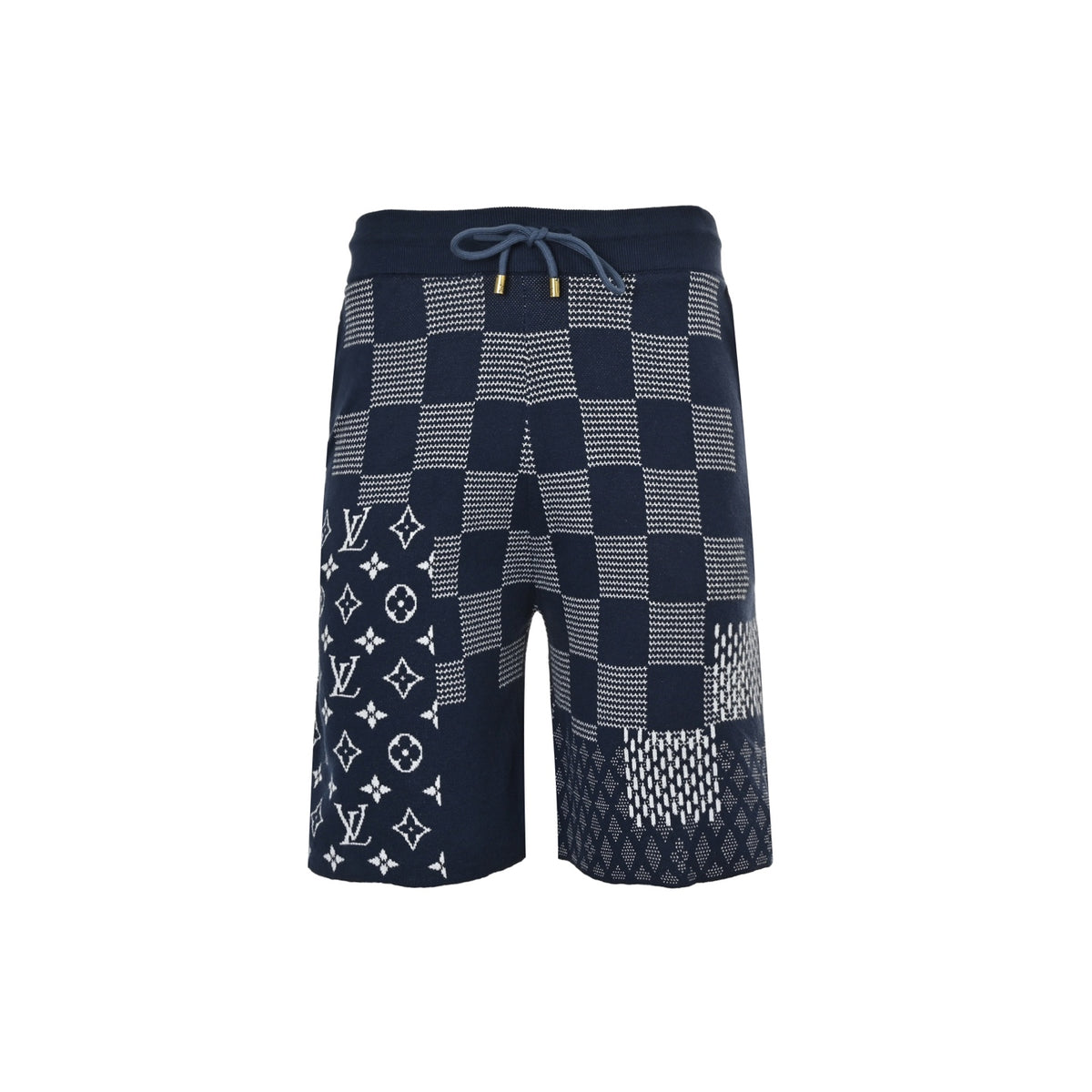 Louis Vuitton 26ss checkerboard jacquard knitted shorts